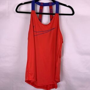 Nike Dri-fit Loose Tank Red and Blue with Logo